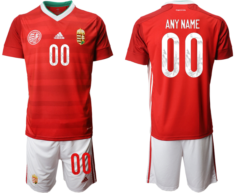 Men 2021 European Cup Hungary red home customized Soccer Jersey